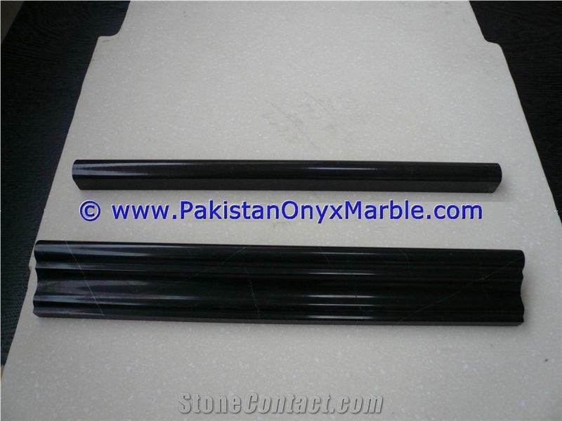 Michaelangelo Marble Molding Chair Rail Black Gold Marble Chair Rail