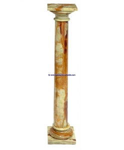 Multi Brown Onyx Columns Handcarved Pillars