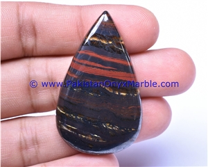 Multi Color Iron Tigers Eye Cabochons Polished