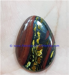 Multi Color Iron Tigers Eye Cabochons Polished
