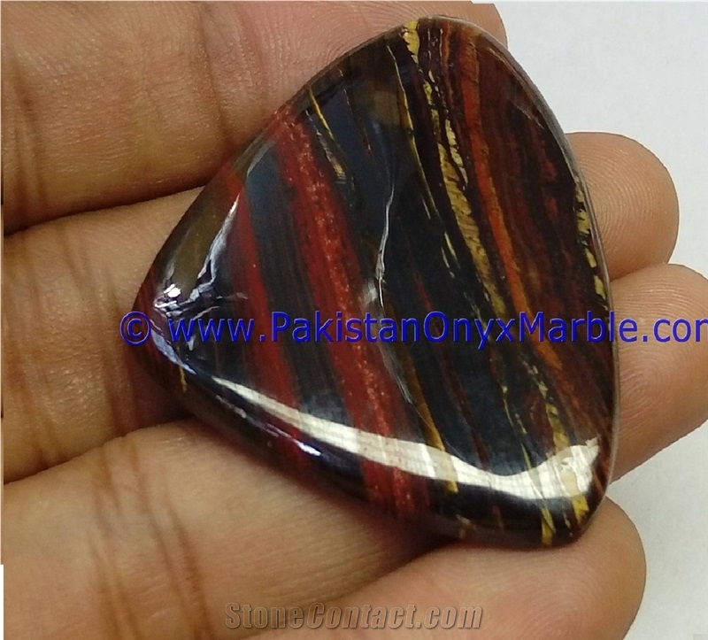 Multi Color Iron Tigers Eye Cabochons Polished