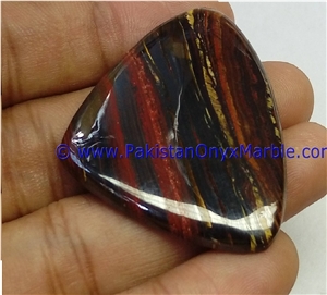 Multi Color Iron Tigers Eye Cabochons Polished