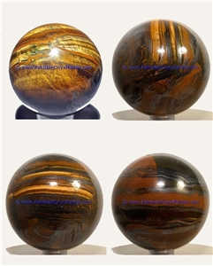Multi Color Iron Tigers Eye Sphere Balls Polished