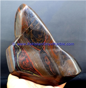 Multi Color Iron Tigers Eye Tumbled Natural Stone