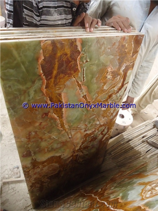 Multi Green Onyx Countertops