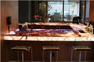 Multi Red Onyx Countertops