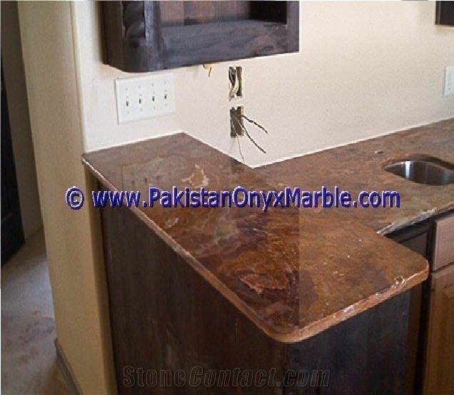 Multi Red Onyx Countertops