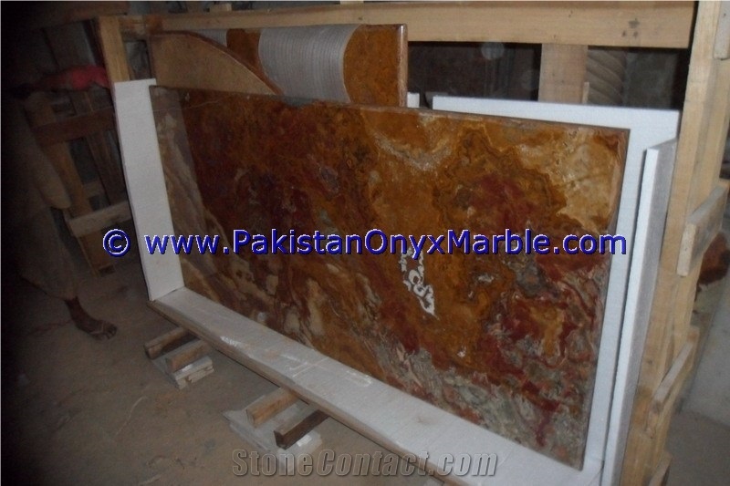 Multi Red Onyx Countertops
