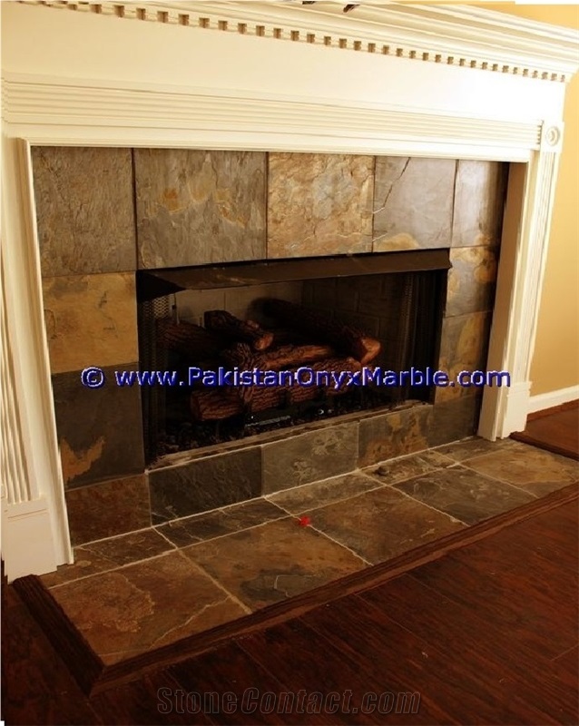 Multi Red Onyx Fireplaces
