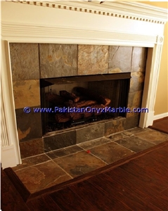 Multi Red Onyx Fireplaces