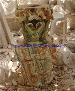 Onyx Columns Tops Designs Handcarved Pillars