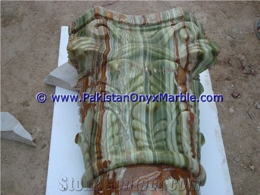 Onyx Columns Tops Designs Handcarved Pillars