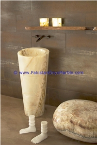 Onyx Pedestals Barrel Column Stand Sinks Basins