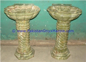 Onyx Pedestals Sinks Basins Dark Green