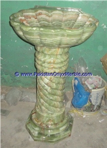 Onyx Pedestals Sinks Basins Dark Green