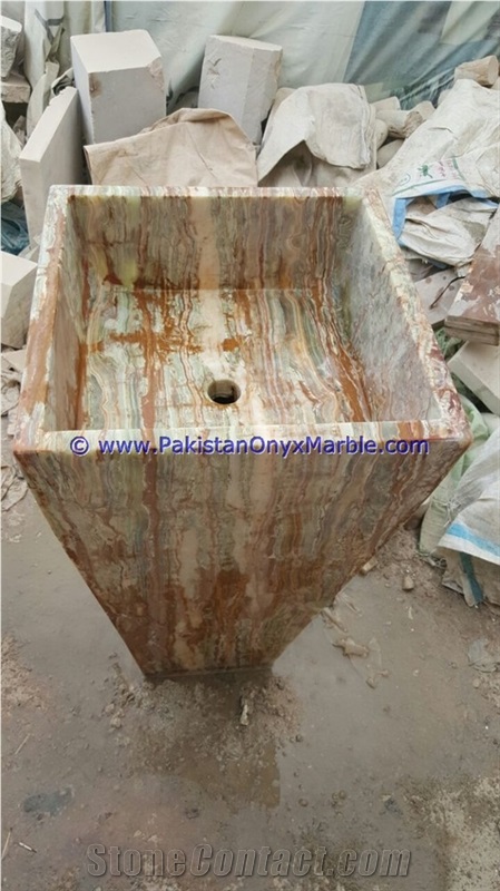 Onyx Pedestals Sinks Basins Multi Green