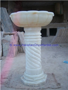 Onyx Pedestals Sinks Basins Pure White