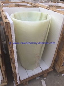 Onyx Pedestals Sinks Basins White Onyx