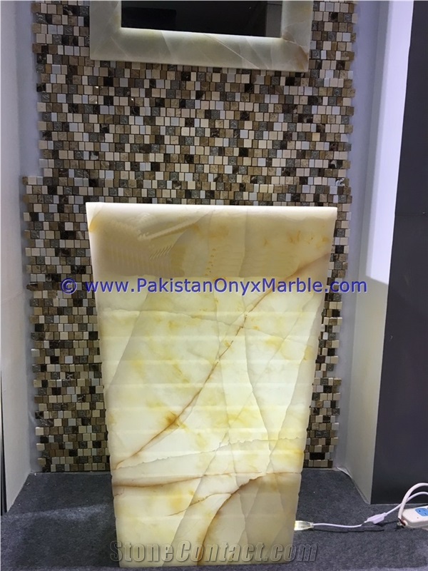 Onyx Pedestals Sinks Square Tapered Basins