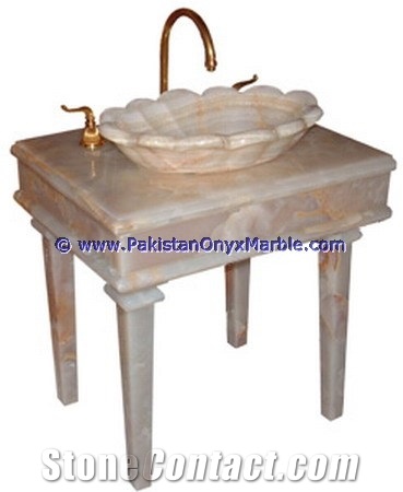 Onyx Pedestals Sinks Square Tapered Basins