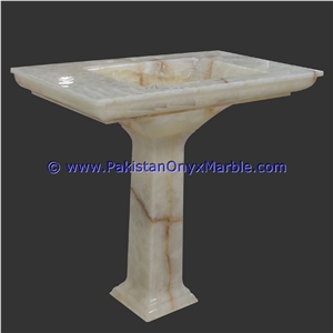 Onyx Pedestals Sinks Square Tapered Basins