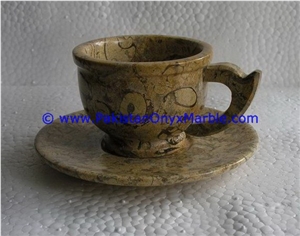 Pakistan Fossil Marble Tea Set Sugar Milk Pot Saucer Tea Pakistan Fossil Marble Tea Set Sugar Milk Pot Saucer Tea