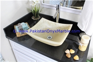 Pure White Onyx Square Sinks Basins