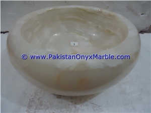 Pure White Onyx Tyre Shaped Vessels Sinks Basins