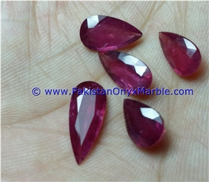 Ruby Faceted Cut Stones Shapes Round Oval Emerald