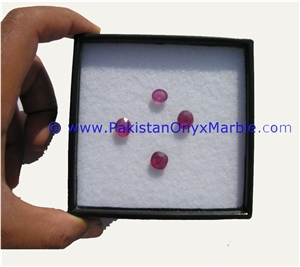 Ruby Faceted Cut Stones Shapes Round Oval Emerald