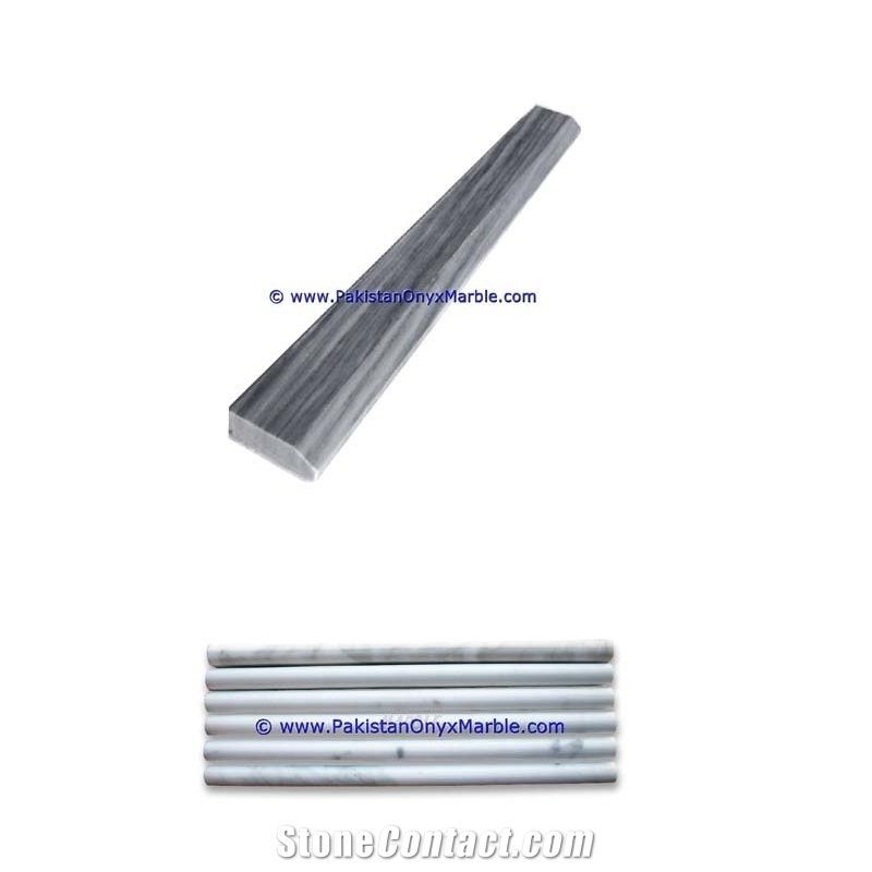 Sunny Grey Marble Molding Pencil Liner Rail Sunny Gray