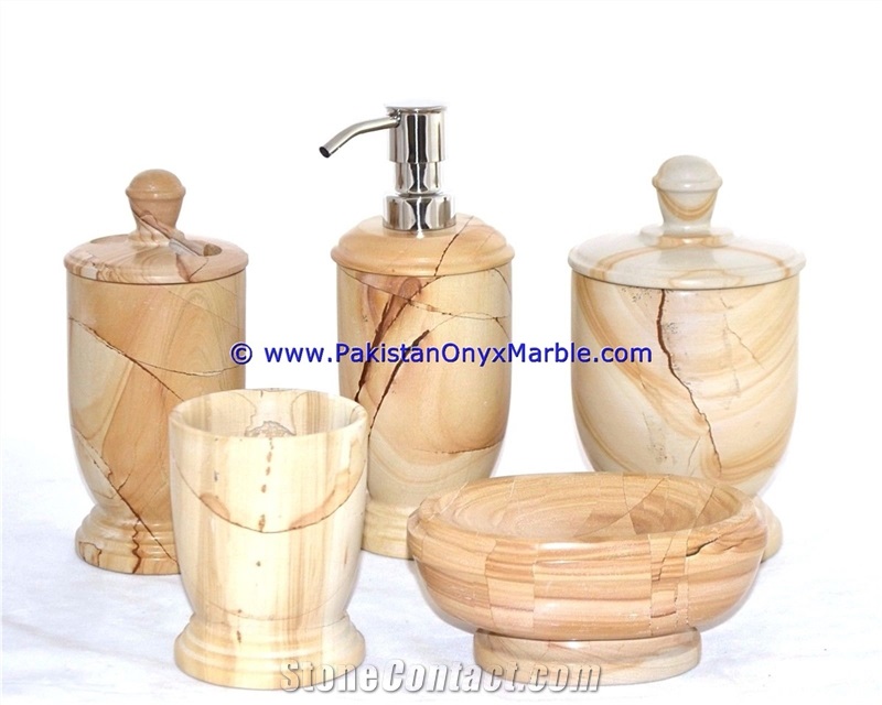 Teak Wood Marble Bathroom Accessories Set Teakwood Burmateak