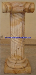 Teak Wood Marble Pedestals Stand Display Burmateak Marble
