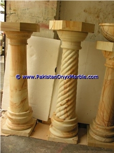 Teak Wood Marble Pedestals Stand Display Burmateak Marble