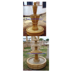 Teakwood Burmateak Marble Water Fountain