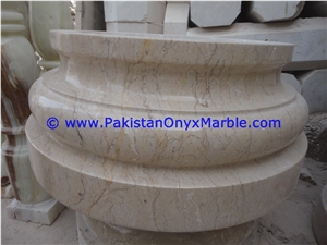 Verona Beige Marble Columns Pillars Bases