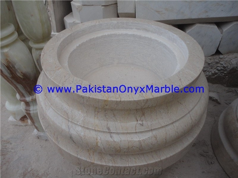 Verona Beige Marble Columns Pillars Bases