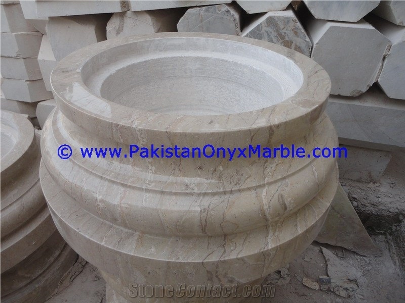 Verona Beige Marble Columns Pillars Bases