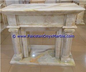 White Onyx Fireplaces