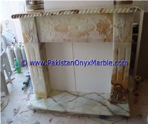 White Onyx Fireplaces