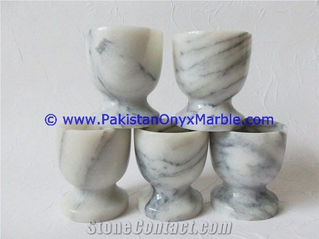 Ziarat Grey Marble Egg Cups Holder Stand
