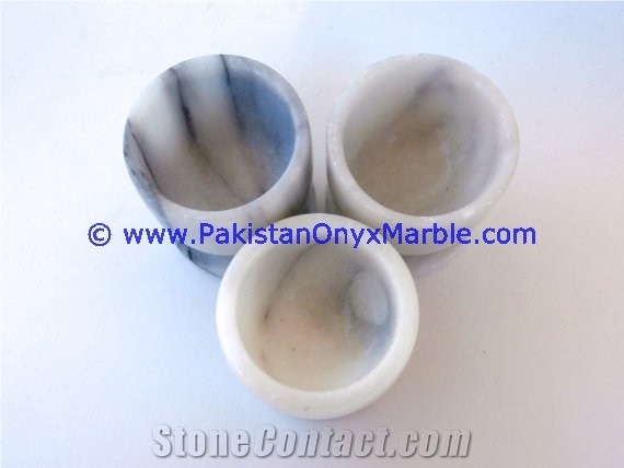 Ziarat Grey Marble Egg Cups Holder Stand
