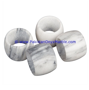 Ziarat Grey Marble Napkin Holders Rings New Designs