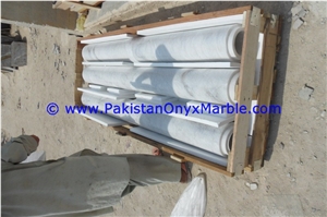 Ziarat White Marble Carved Ionic Column