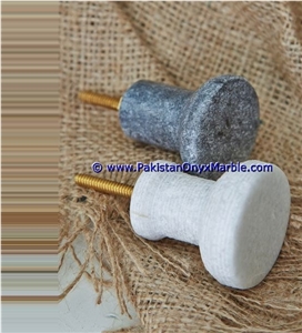 Ziarat White Marble Knobs Cabinets Drawer Door