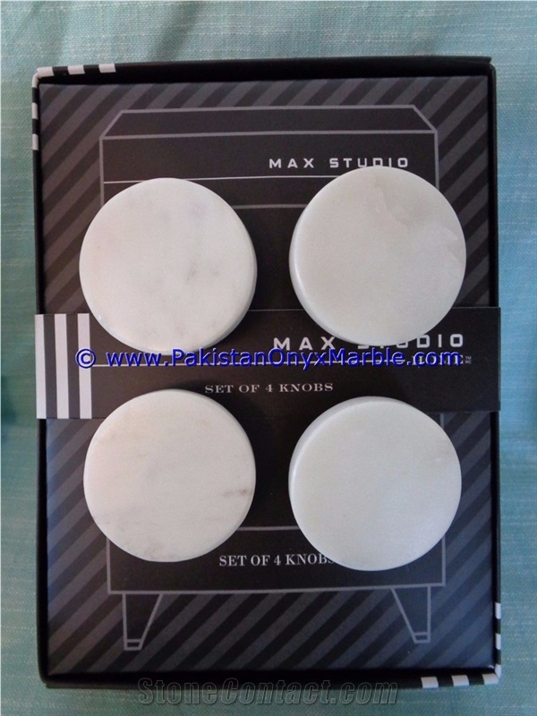 Ziarat White Marble Knobs Cabinets Drawer Door