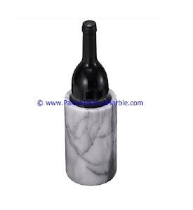 Ziarat White Marble Wine Bottle Cooler Ice Bucket