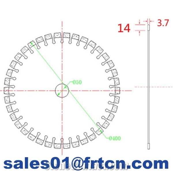 15.8inch 400hs Granite Saw Blade for Stone Cutting