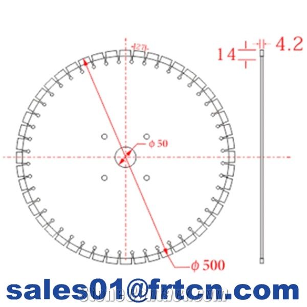 19.7 Inch 500wb Granite Stone Cutter Diamond Blade