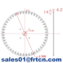 19.7 Inch 500wd Granite Slab Cutting Saw Blade Cut